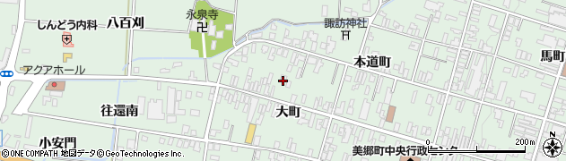 秋田県仙北郡美郷町六郷大町周辺の地図