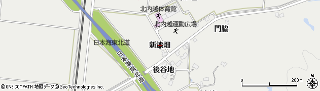秋田県由利本荘市内越（新漆畑）周辺の地図