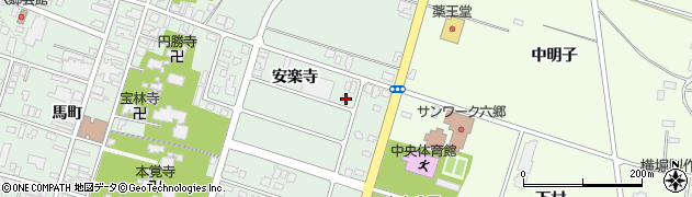 秋田県仙北郡美郷町六郷安楽寺304周辺の地図