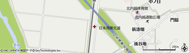 秋田県由利本荘市内越新漆畑86周辺の地図