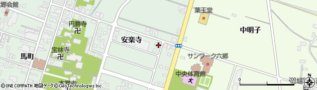 秋田県仙北郡美郷町六郷安楽寺301周辺の地図