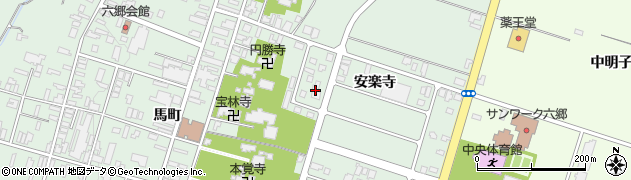 秋田県仙北郡美郷町六郷安楽寺362周辺の地図