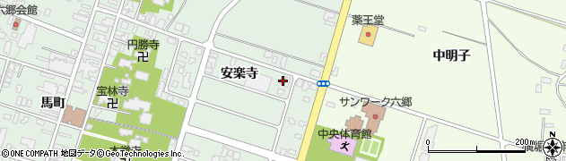 秋田県仙北郡美郷町六郷安楽寺303周辺の地図