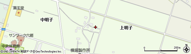 秋田県美郷町（仙北郡）野中（上明子）周辺の地図
