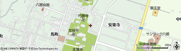 秋田県仙北郡美郷町六郷安楽寺365周辺の地図