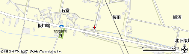 秋田県大仙市下深井石堂58周辺の地図