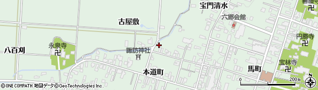 秋田県仙北郡美郷町六郷宝門清水4周辺の地図