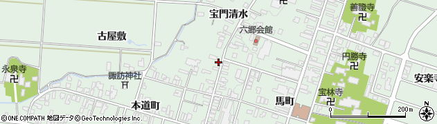 秋田県仙北郡美郷町六郷宝門清水15周辺の地図
