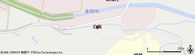 秋田県由利本荘市内越白坂周辺の地図