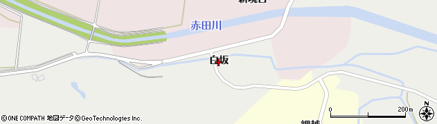 秋田県由利本荘市内越（白坂）周辺の地図