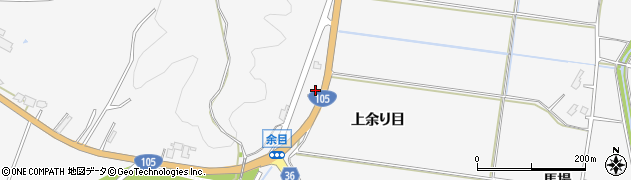 秋田県大仙市内小友上余り目周辺の地図