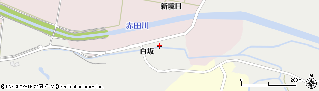 秋田県由利本荘市内越白坂1周辺の地図