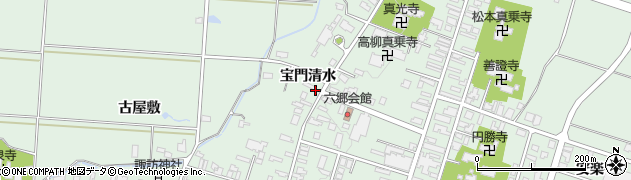 秋田県仙北郡美郷町六郷宝門清水周辺の地図