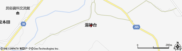 秋田県大仙市南外湯神台周辺の地図