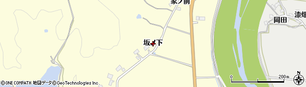 秋田県由利本荘市内黒瀬（坂ノ下）周辺の地図