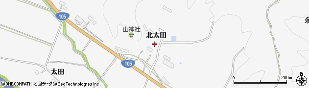 秋田県大仙市内小友（北太田）周辺の地図