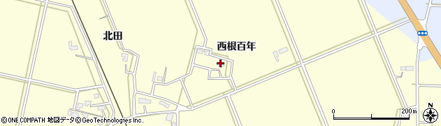 秋田県大仙市下深井（西根百年）周辺の地図