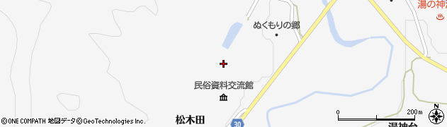 秋田県大仙市南外松木田周辺の地図