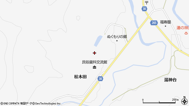 〒019-1941 秋田県大仙市南外松木田の地図