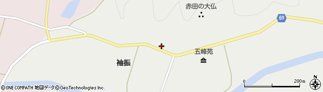秋田県由利本荘市赤田袖振136周辺の地図