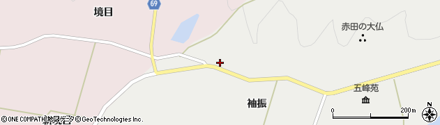 秋田県由利本荘市赤田袖振11周辺の地図