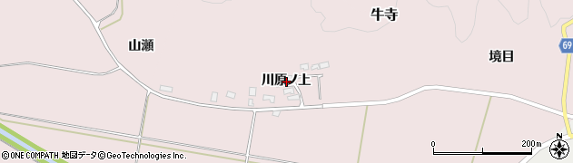 秋田県由利本荘市牛寺（川原ノ上）周辺の地図