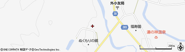 秋田県大仙市南外松木田161周辺の地図