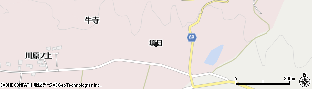 秋田県由利本荘市牛寺（境目）周辺の地図