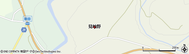 秋田県由利本荘市小栗山（見岫野）周辺の地図