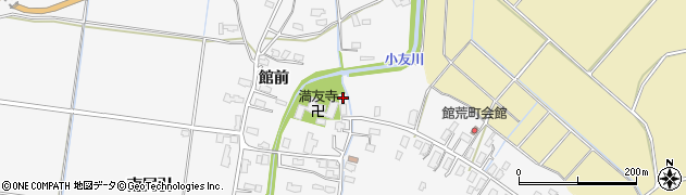 秋田県大仙市内小友館前122周辺の地図