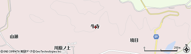 秋田県由利本荘市牛寺周辺の地図