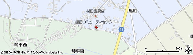鑓田　コミュニティセンター周辺の地図