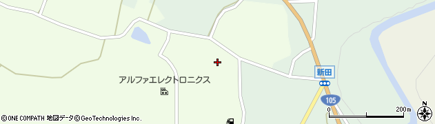 秋田県由利本荘市中田代（板井沢）周辺の地図