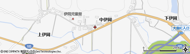 秋田県大仙市内小友中伊岡217周辺の地図