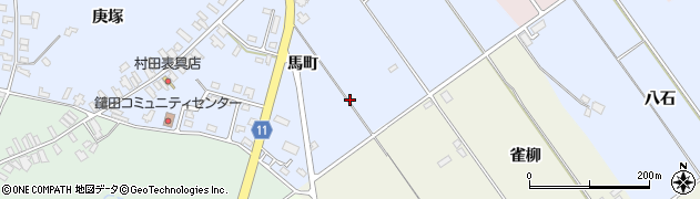 秋田県仙北郡美郷町鑓田馬町周辺の地図