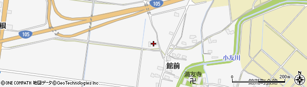 秋田県大仙市内小友（中尻引）周辺の地図