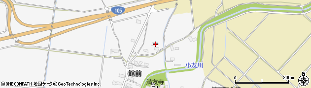 秋田県大仙市内小友館前50周辺の地図