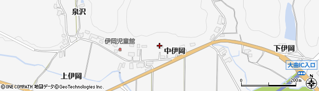 秋田県大仙市内小友（中伊岡）周辺の地図