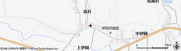 秋田県大仙市内小友上伊岡周辺の地図
