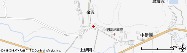 秋田県大仙市内小友（上伊岡）周辺の地図