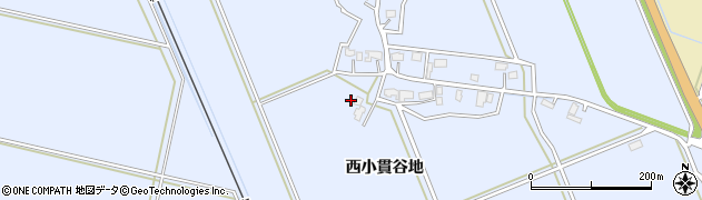 秋田県大仙市大曲西小貫谷地周辺の地図