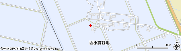 秋田県大仙市大曲（西小貫谷地）周辺の地図
