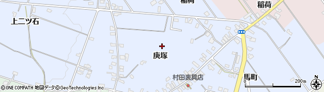 秋田県美郷町（仙北郡）鑓田（庚塚）周辺の地図