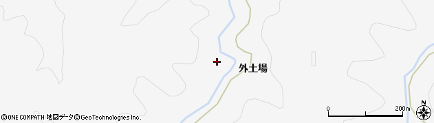 秋田県大仙市南外（外土場）周辺の地図
