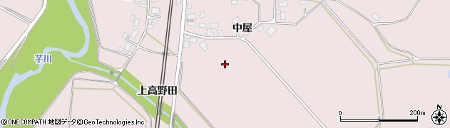 秋田県由利本荘市中館周辺の地図