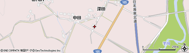 秋田県由利本荘市深沢（前田表）周辺の地図