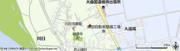 秋田県大仙市川目周辺の地図