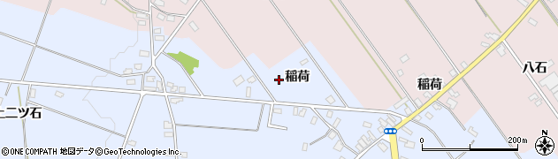 秋田県美郷町（仙北郡）鑓田（稲荷）周辺の地図
