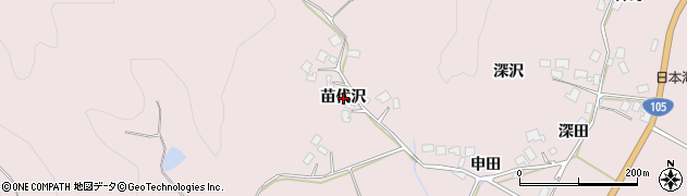 秋田県由利本荘市深沢（苗代沢）周辺の地図