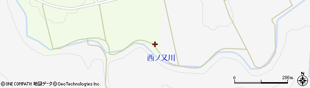 秋田県大仙市南外八田滝周辺の地図